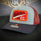 Custom embroidered firefighter hat with bold stitching, structured fit, and premium Richardson snapback design