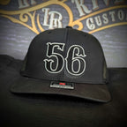 Custom embroidered firefighter hat with bold stitching, structured fit, and premium Richardson snapback design