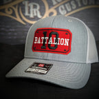 Custom embroidered firefighter hat with bold stitching, structured fit, and premium Richardson snapback design