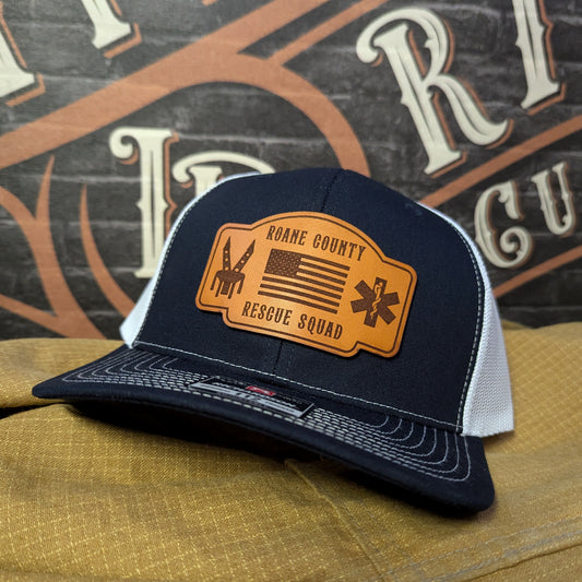 Create your own custom leather patch. Can be anything from your buisness logo to custom fire deoartment hat