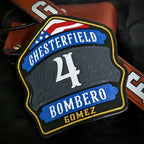 Renegade custom leather firefighter helmet shield