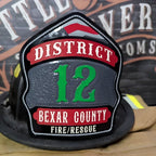 Custom Renegade firefighter helmet shield with live preview