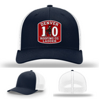 Roofing Company Ladder 10 leather patch firefighter hat