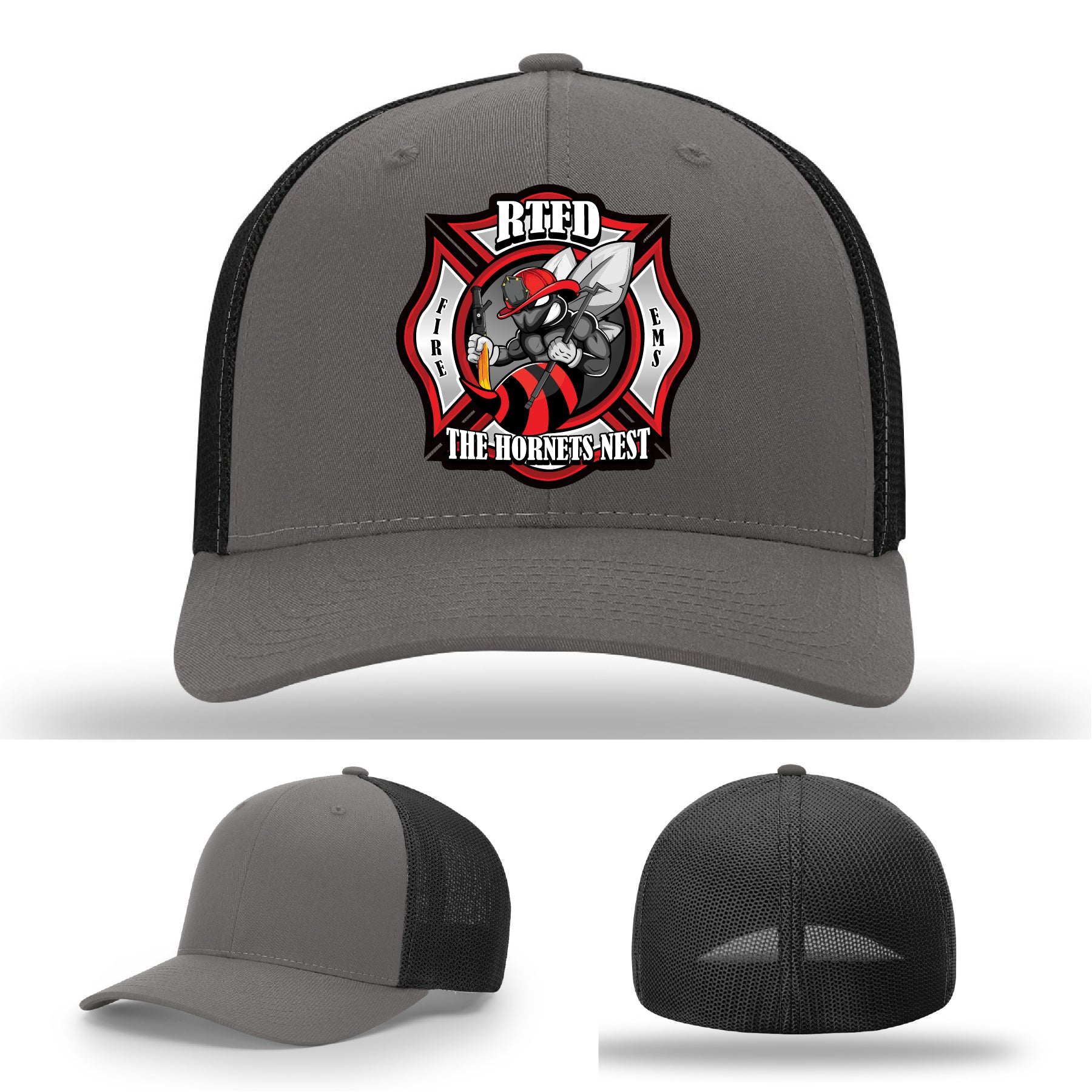 RTFD Hornet’s Nest custom leather patch hat firefighter gear