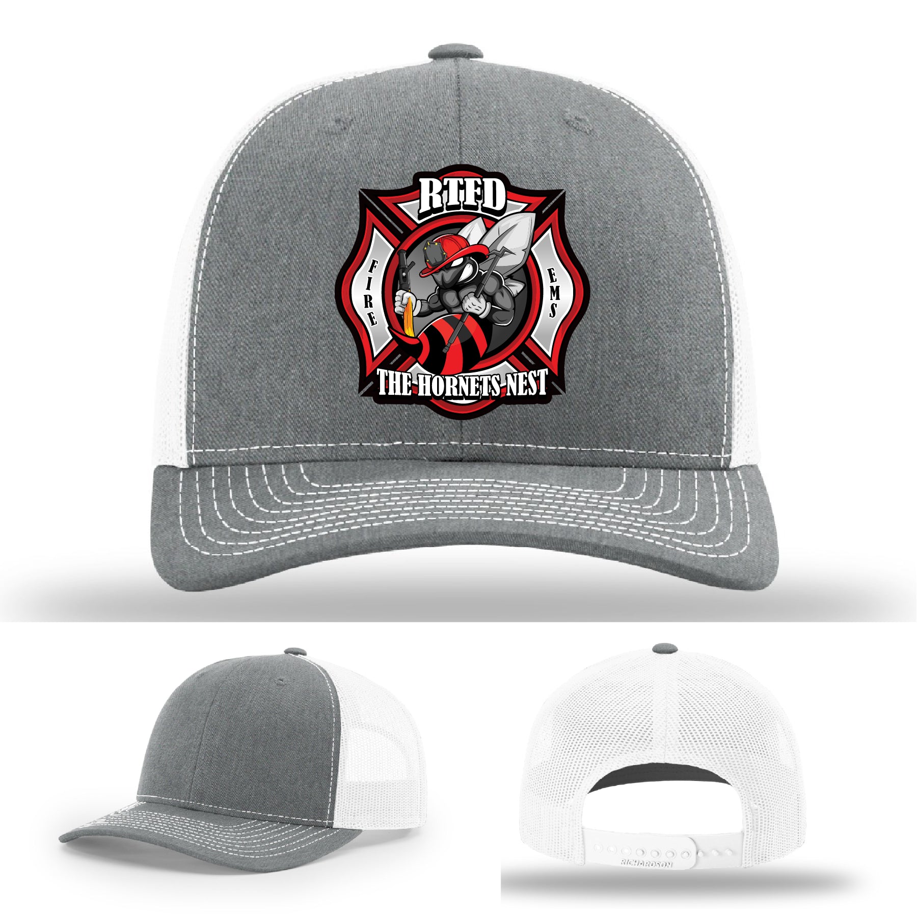Leather patch firefighter hat built for RTFD Hornet’s Nest crews