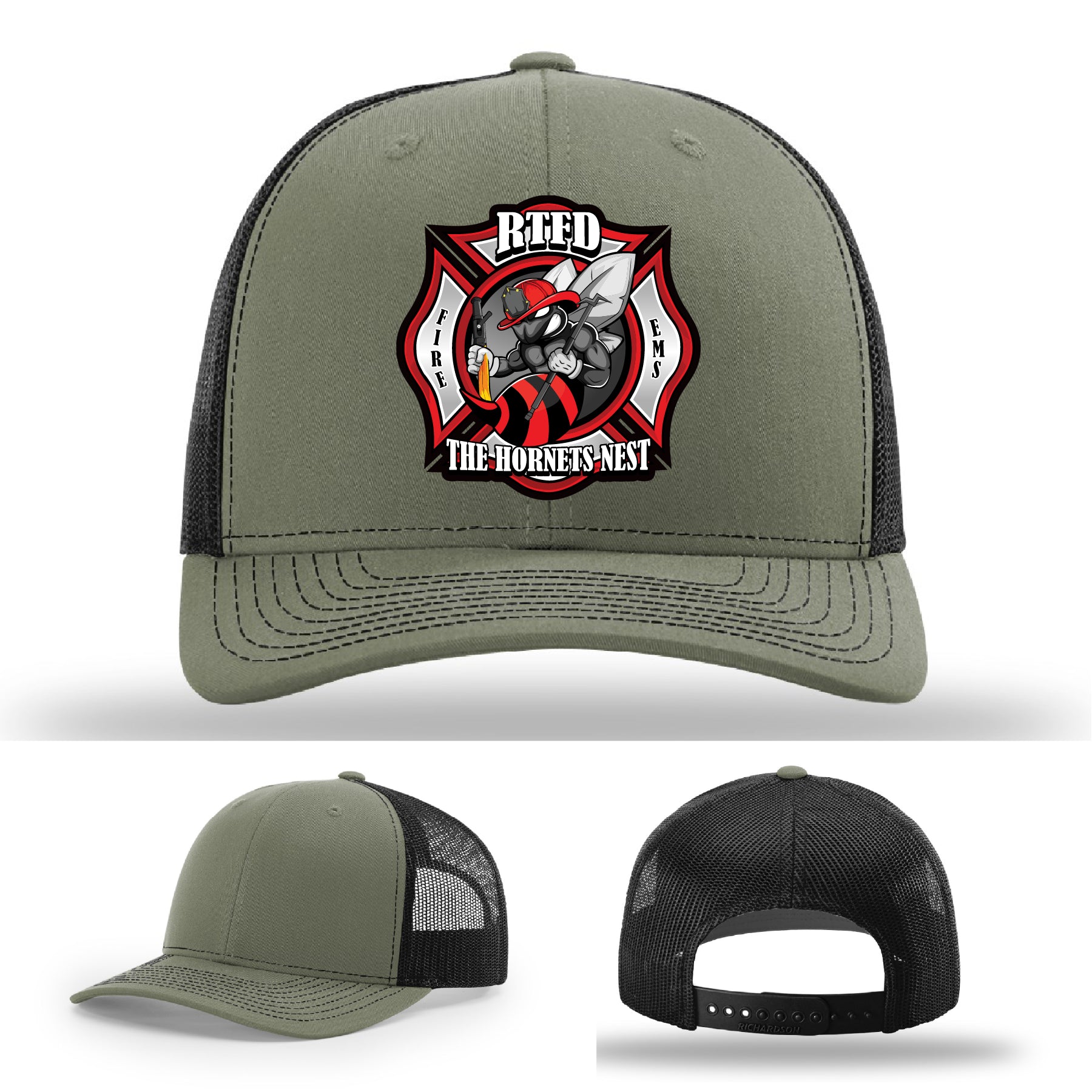 RTFD Hornet’s Nest firefighter hat durable leather patch gear