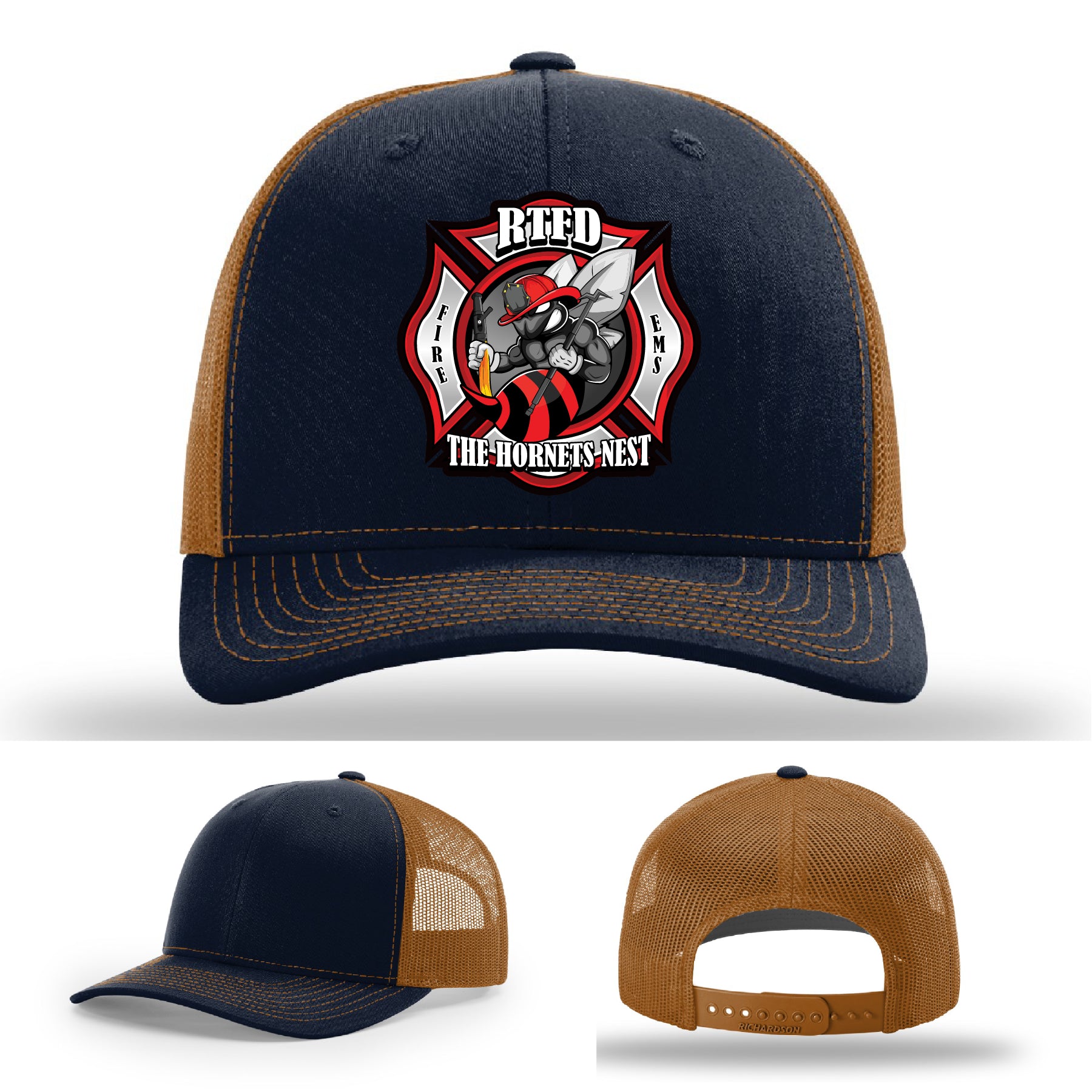 RTFD Hornet’s Nest custom firefighter leather patch hat