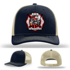 RTFD Hornet’s Nest firefighter hat with detailed leather patch