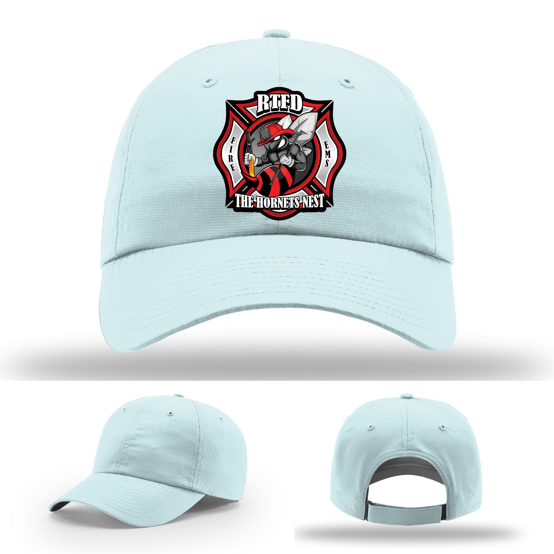Firefighter leather patch hat RTFD Hornet’s Nest department pride