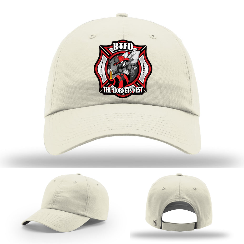 RTFD Hornet’s Nest firefighter hat custom Richardson leather patch