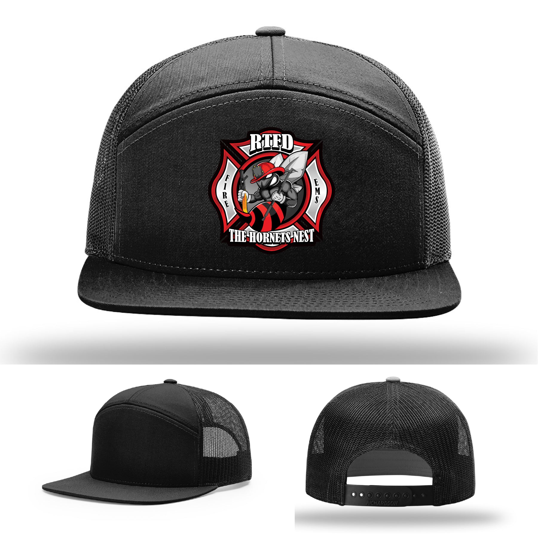 RTFD Hornet’s Nest firefighter pride hat with leather patch