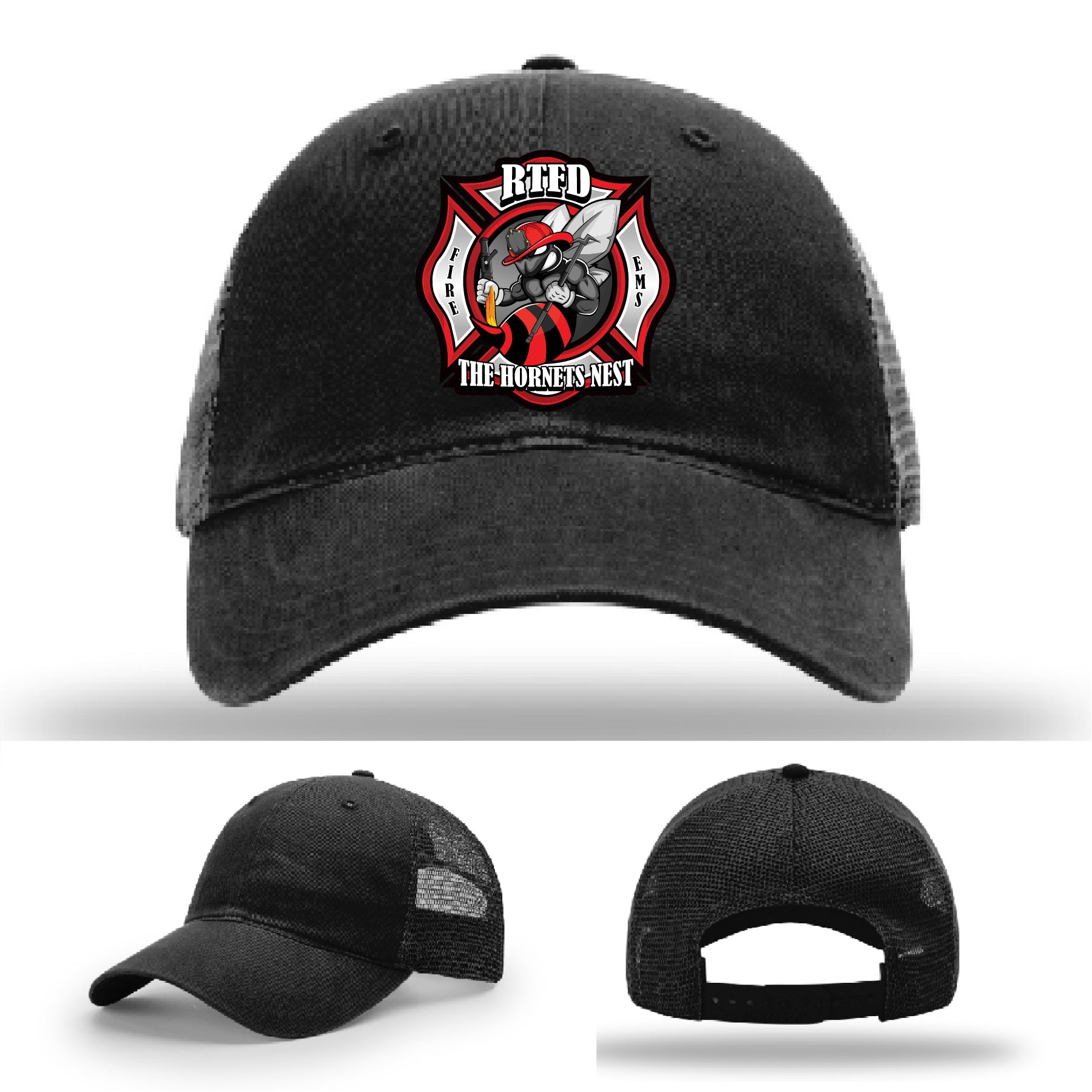 Custom leather patch hat for RTFD Hornet’s Nest department