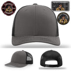 Salty Paramedic firefighter tough custom leather patch hat