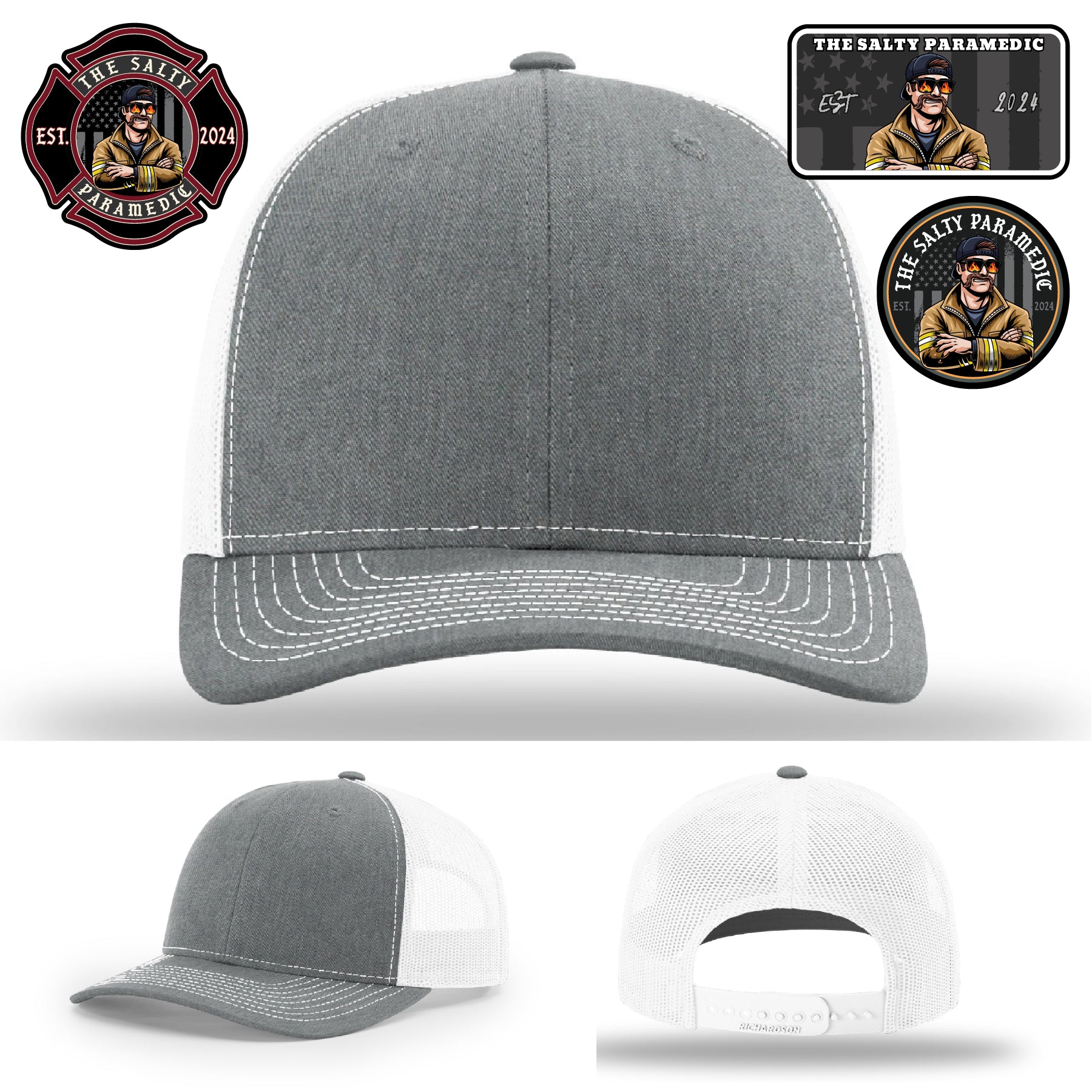 Salty Paramedic hat representing firefighters and medics