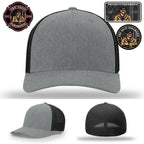 Leather patch hat celebrating Salty Paramedic collaboration