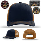 Bold full color Salty Paramedic leather patch firefighter hat