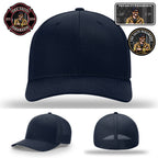Salty Paramedic EMS firefighter hat with unique leather patch