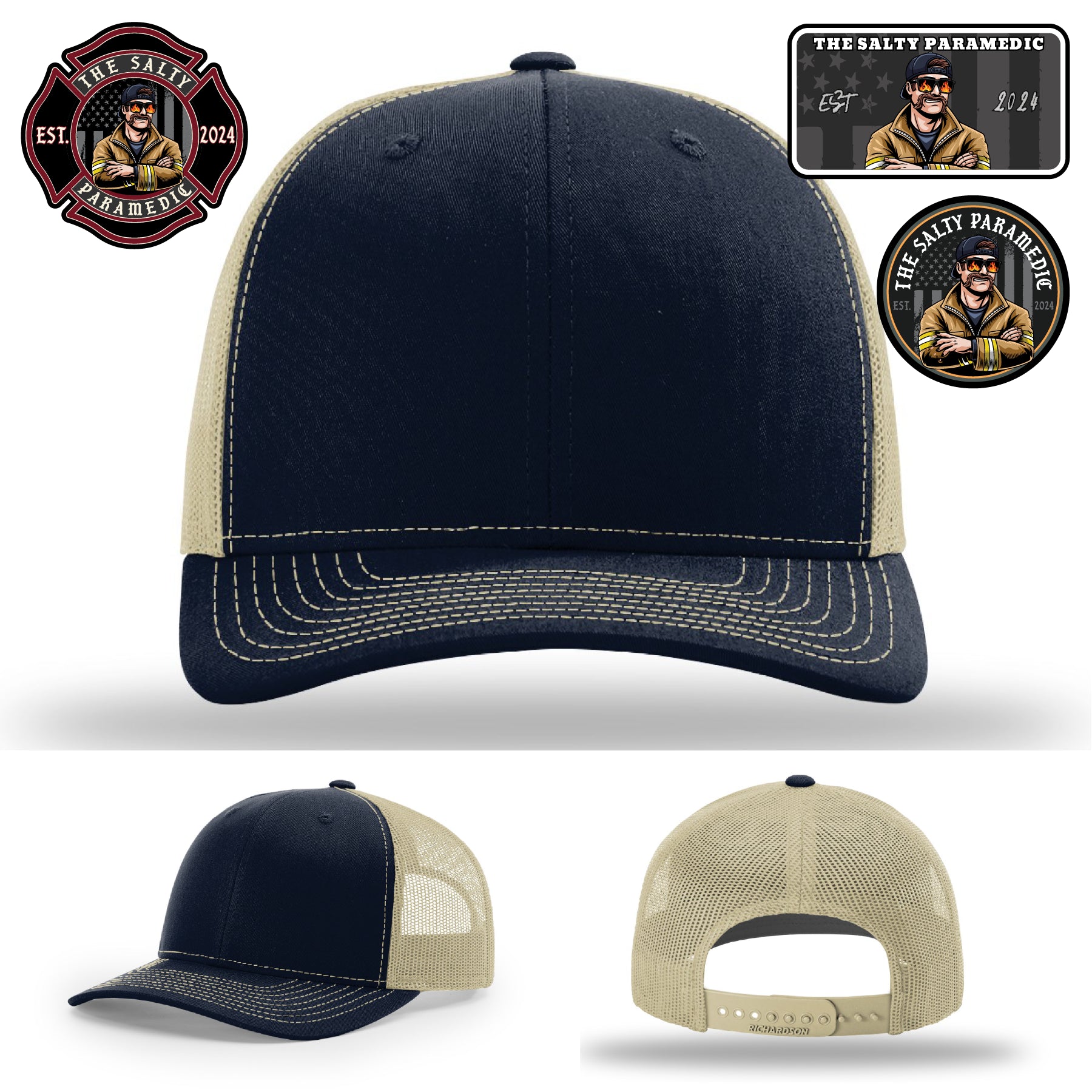 Salty Paramedic hat with firefighter and medic attitude