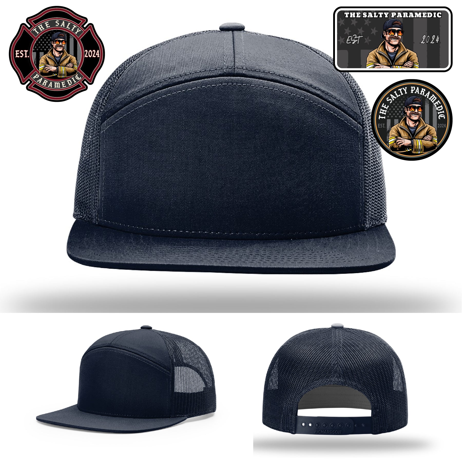 EMS lifestyle leather patch hat from Salty Paramedic