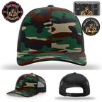 Salty Paramedic EMS firefighter gear leather patch hat