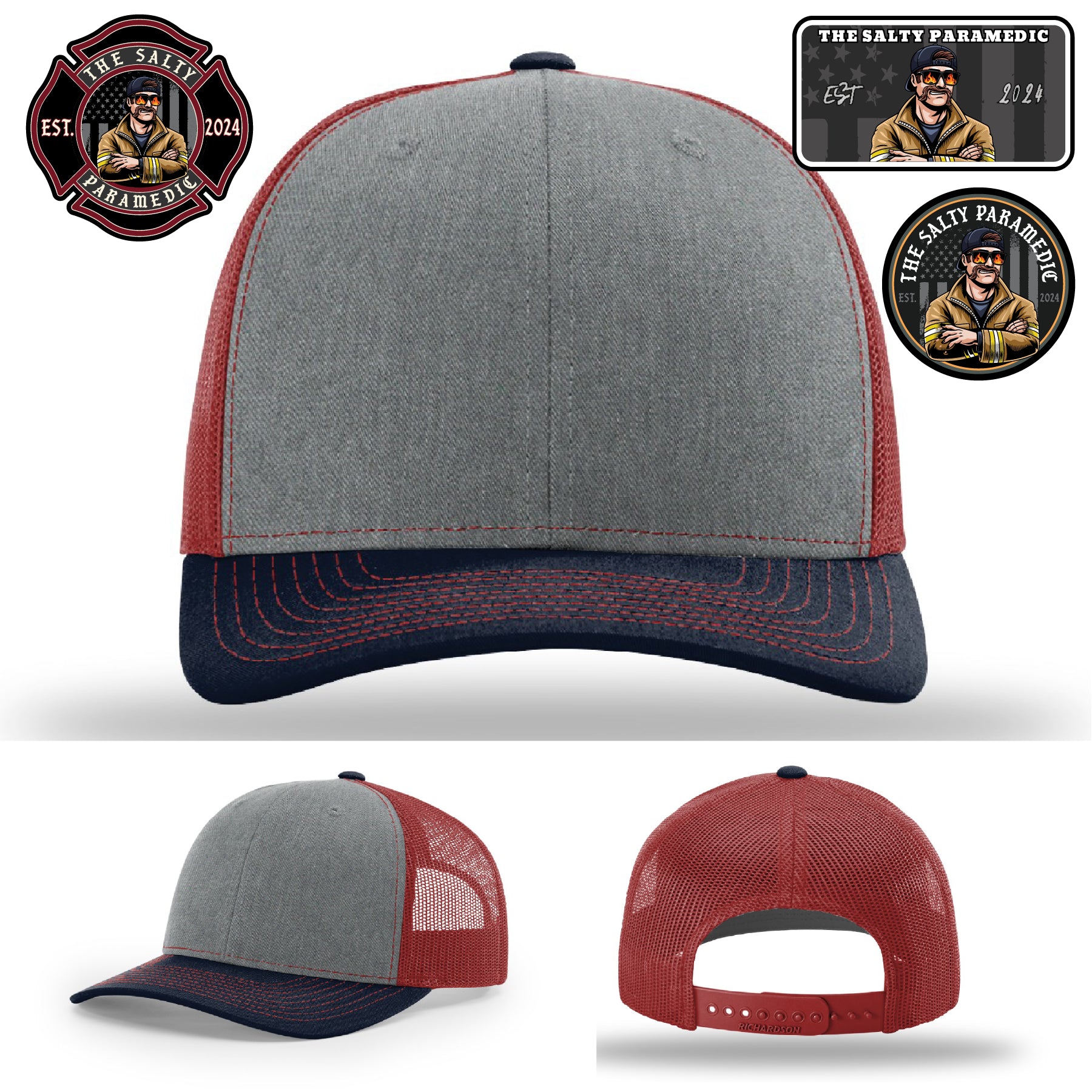 First responder lifestyle hat with Salty Paramedic patch