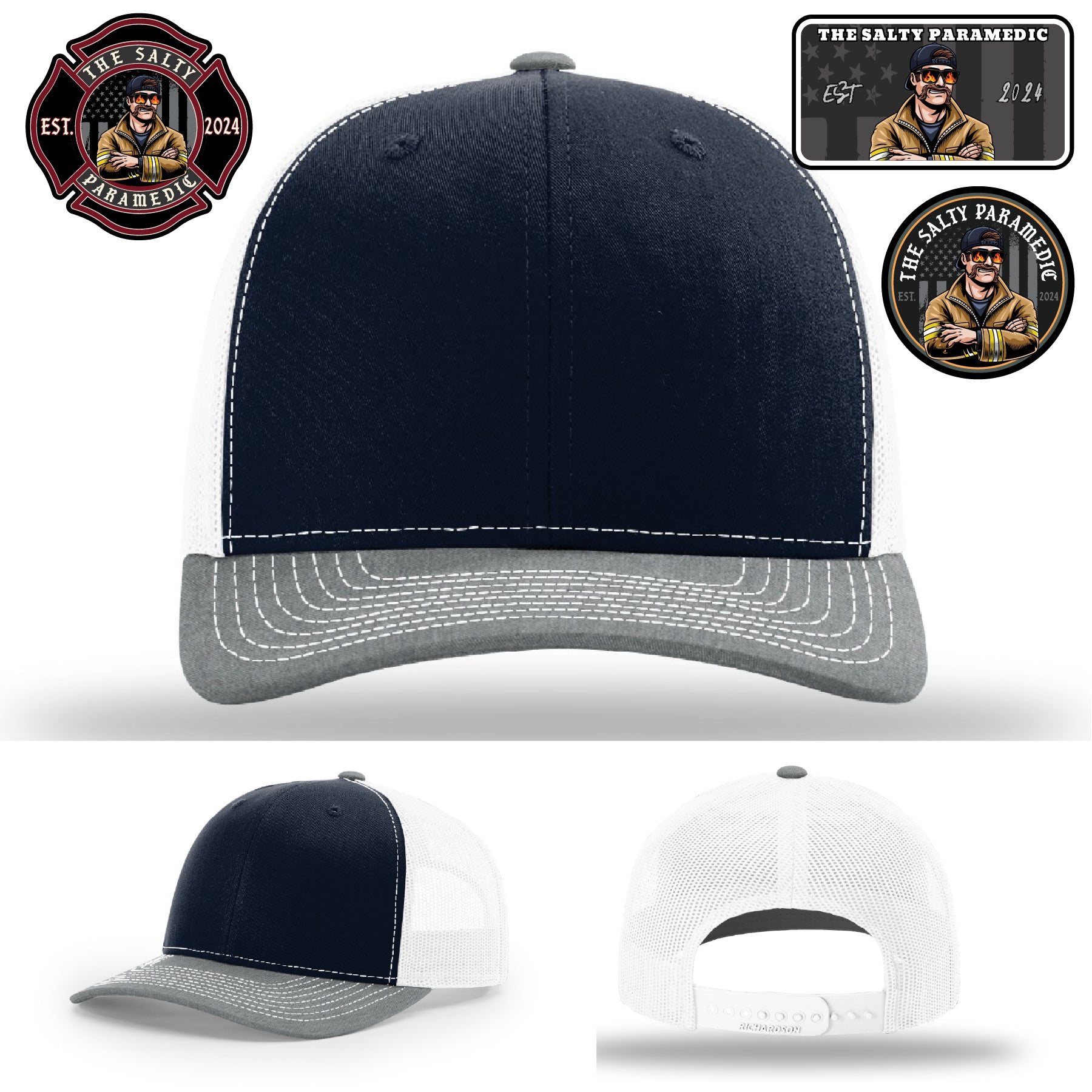 Salty Paramedic hat representing EMS and fire culture