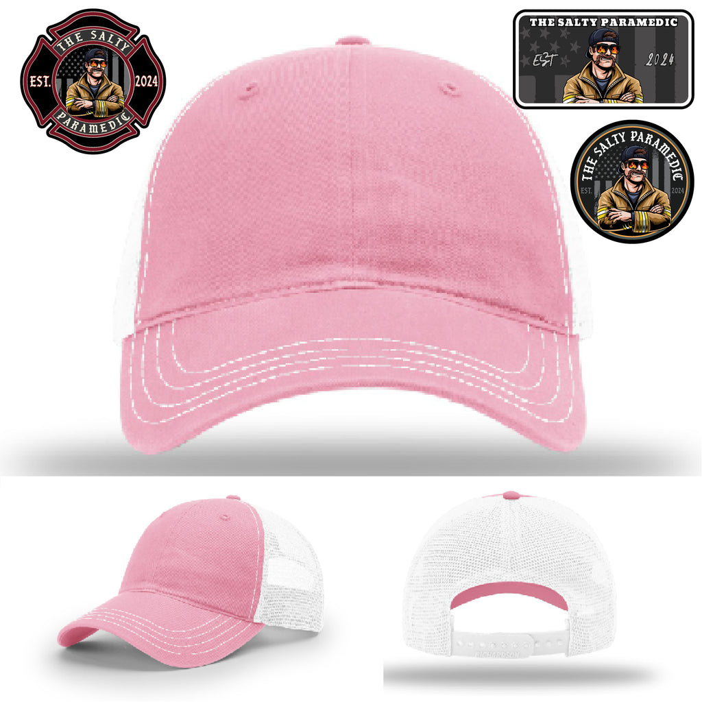 First responder hat with Salty Paramedic bold artwork