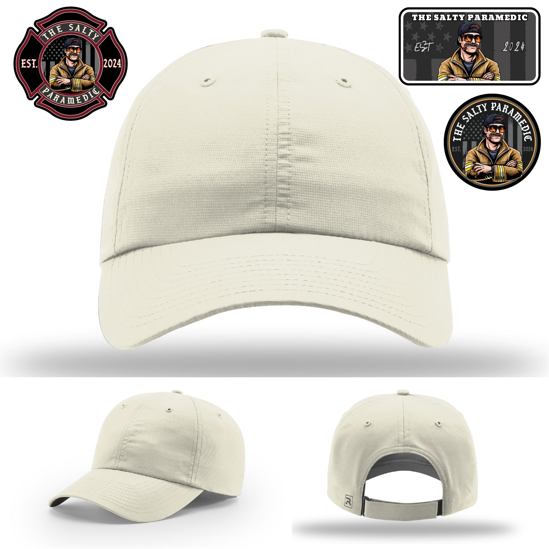 Official Salty Paramedic leather patch hat for first responders