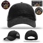 Firefighter hat with Salty Paramedic leather patch design