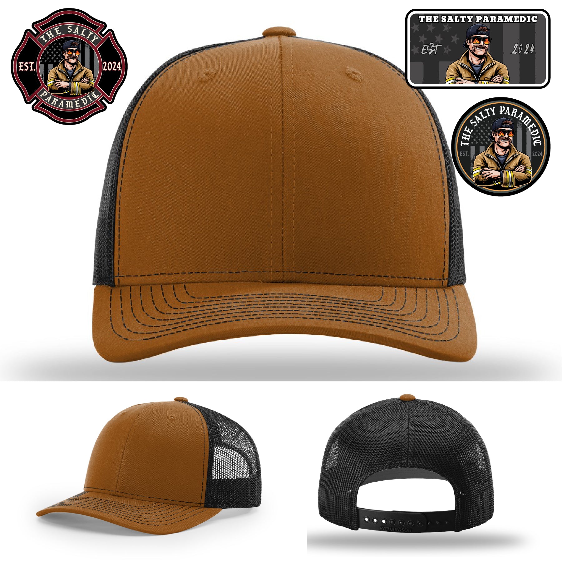 Custom Salty Paramedic hat for firefighters and medics