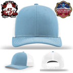 Custom leather patch firefighter hat with South Metro Fire Rescue logo
