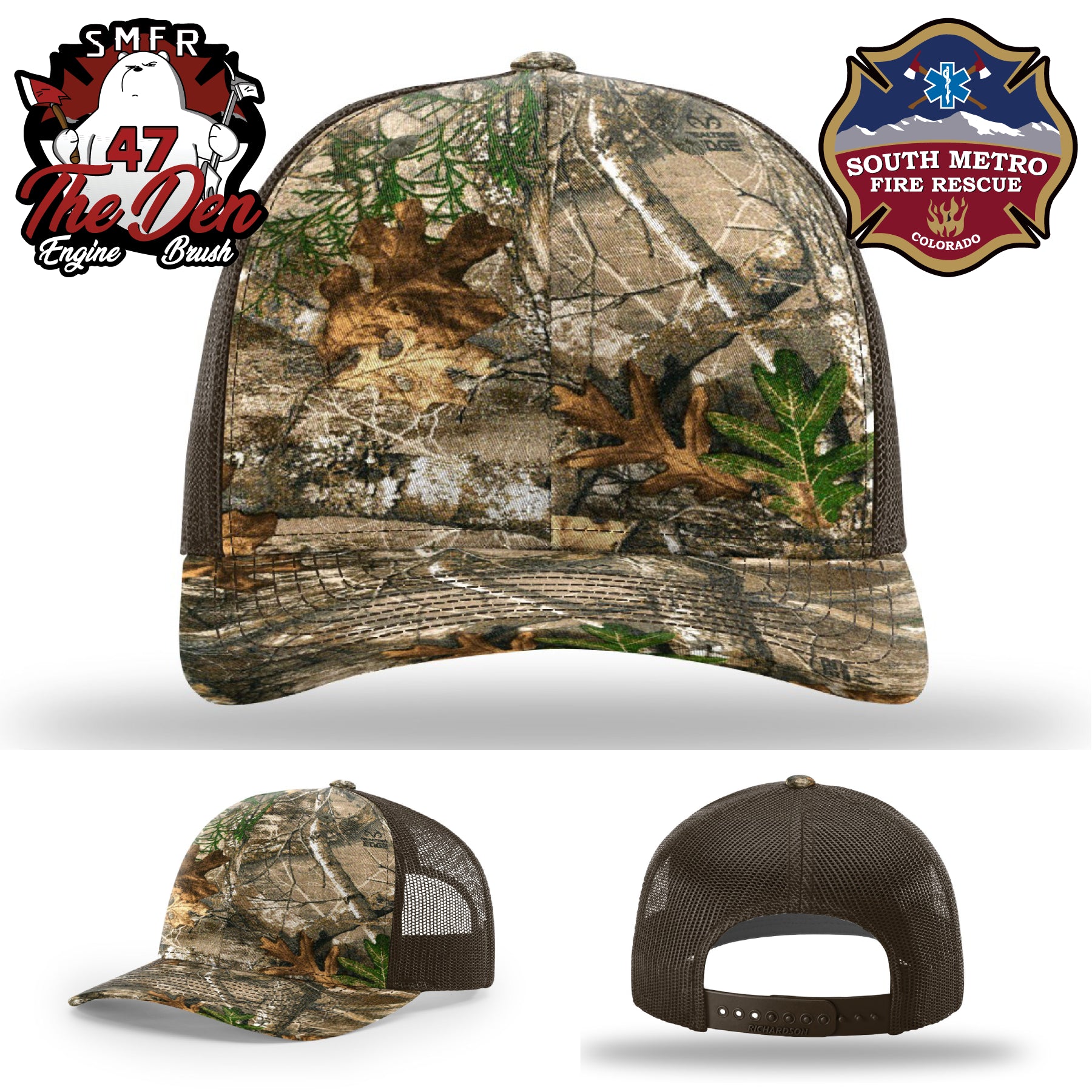 South Metro Fire Rescue firefighter hat featuring crisp leather design
