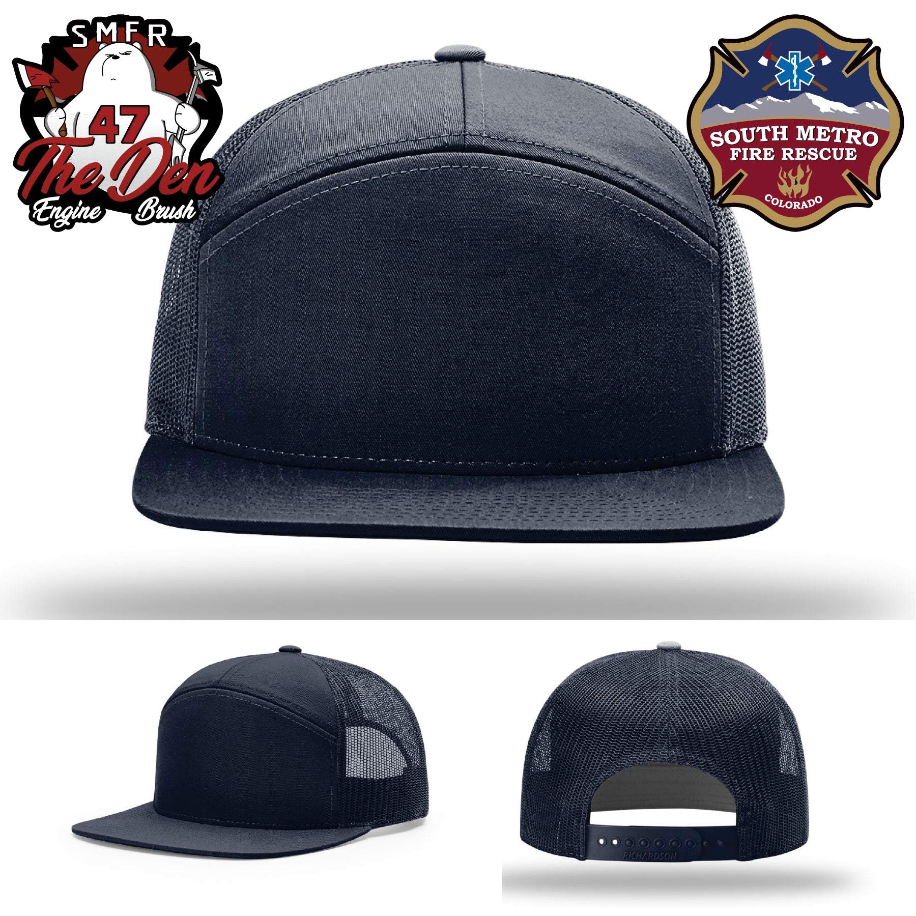 Firehouse ready hat featuring South Metro Fire Rescue leather patch