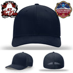 Firefighter station hat featuring South Metro Fire Rescue leather patch