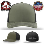Leather patch firefighter hat featuring South Metro Fire Rescue emblem