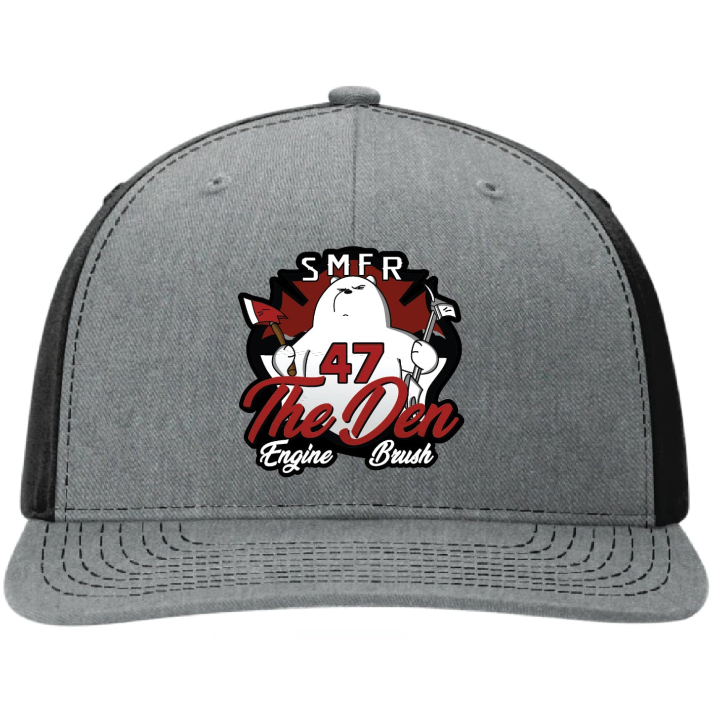 South Metro Fire Rescue firefighter hat built with genuine leather patch