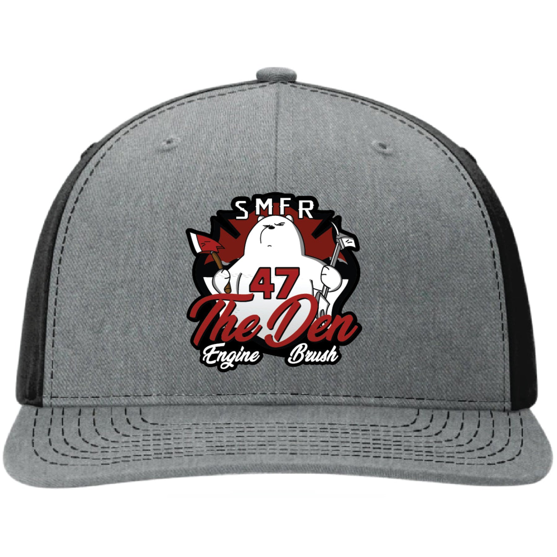 South Metro Fire Rescue firefighter hat built with genuine leather patch