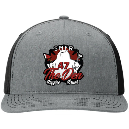 South Metro Fire Rescue firefighter hat built with genuine leather patch
