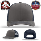 Custom firefighter hat with South Metro Fire Rescue leather patch logo