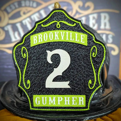 Standard Issue firefighter helmet shield custom leather work