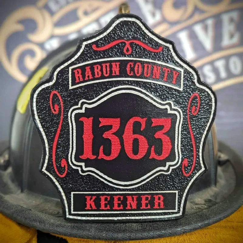 Standard Issue firefighter helmet shield station ready