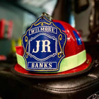 Standard Issue firefighter helmet shield custom design