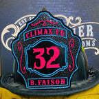 Standard Issue firefighter helmet shield with bold detail
