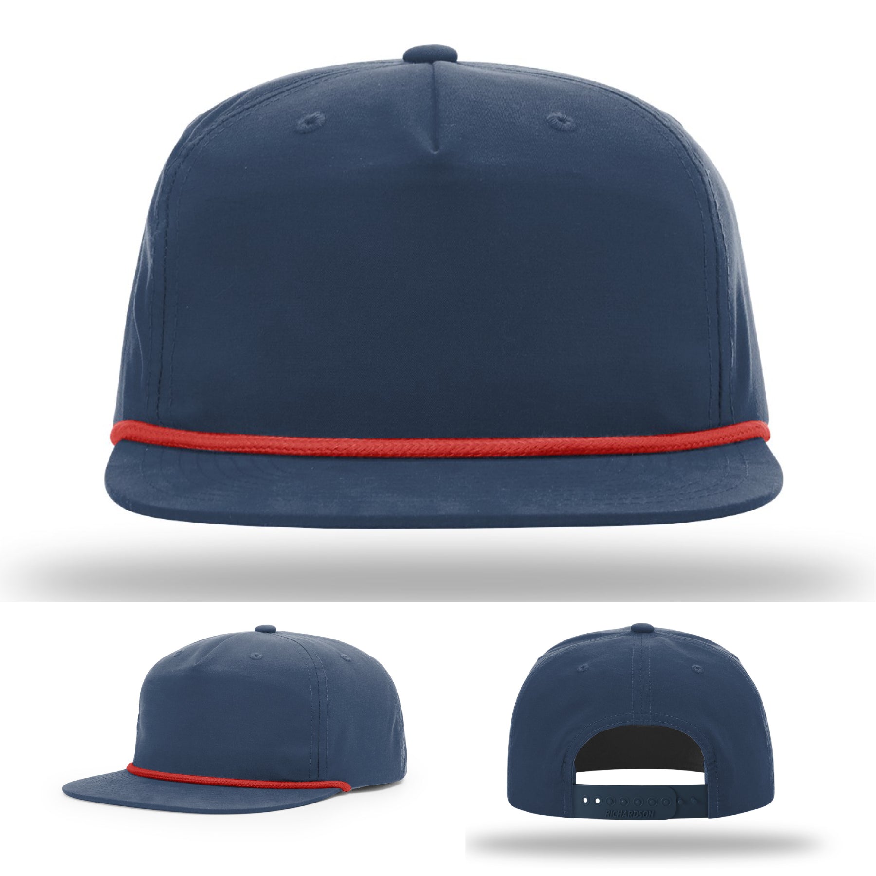 Hat displayed blank for personalized leather patch