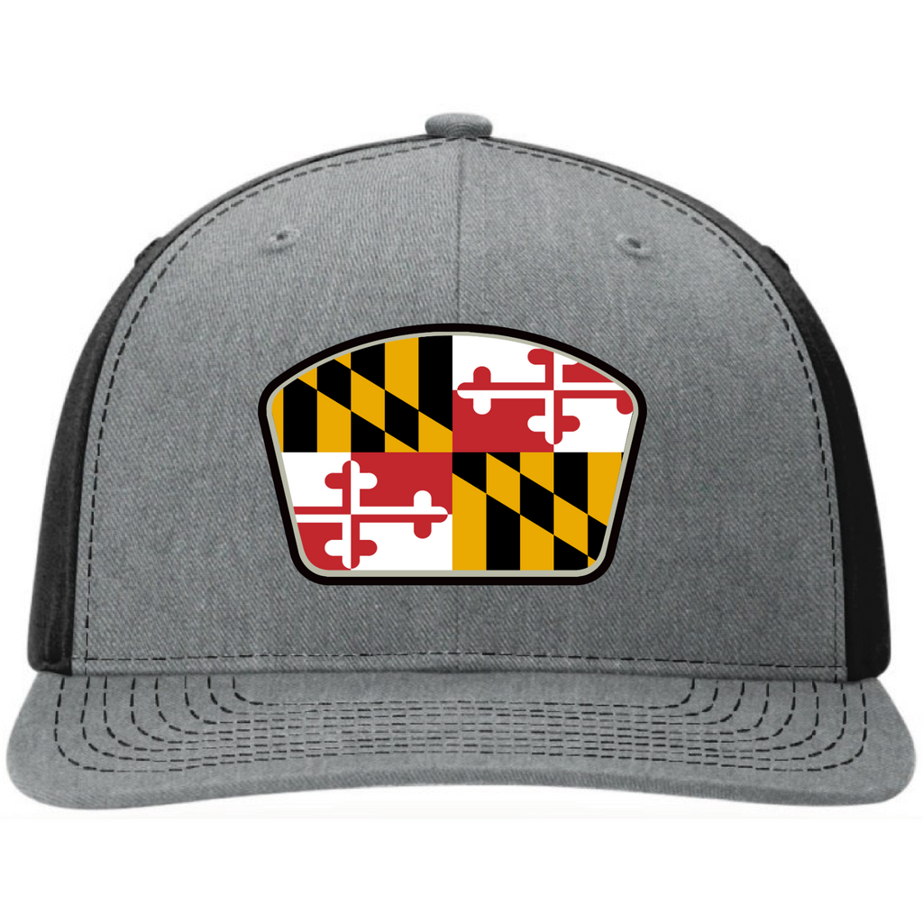 Custom leather patch hats with all state flag designs
