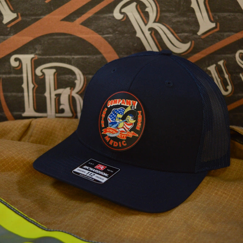 firefighter hat with custom department artwork