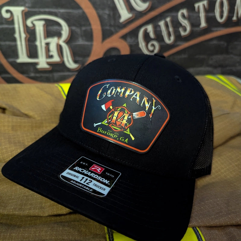 firefighter hat showcasing station pride