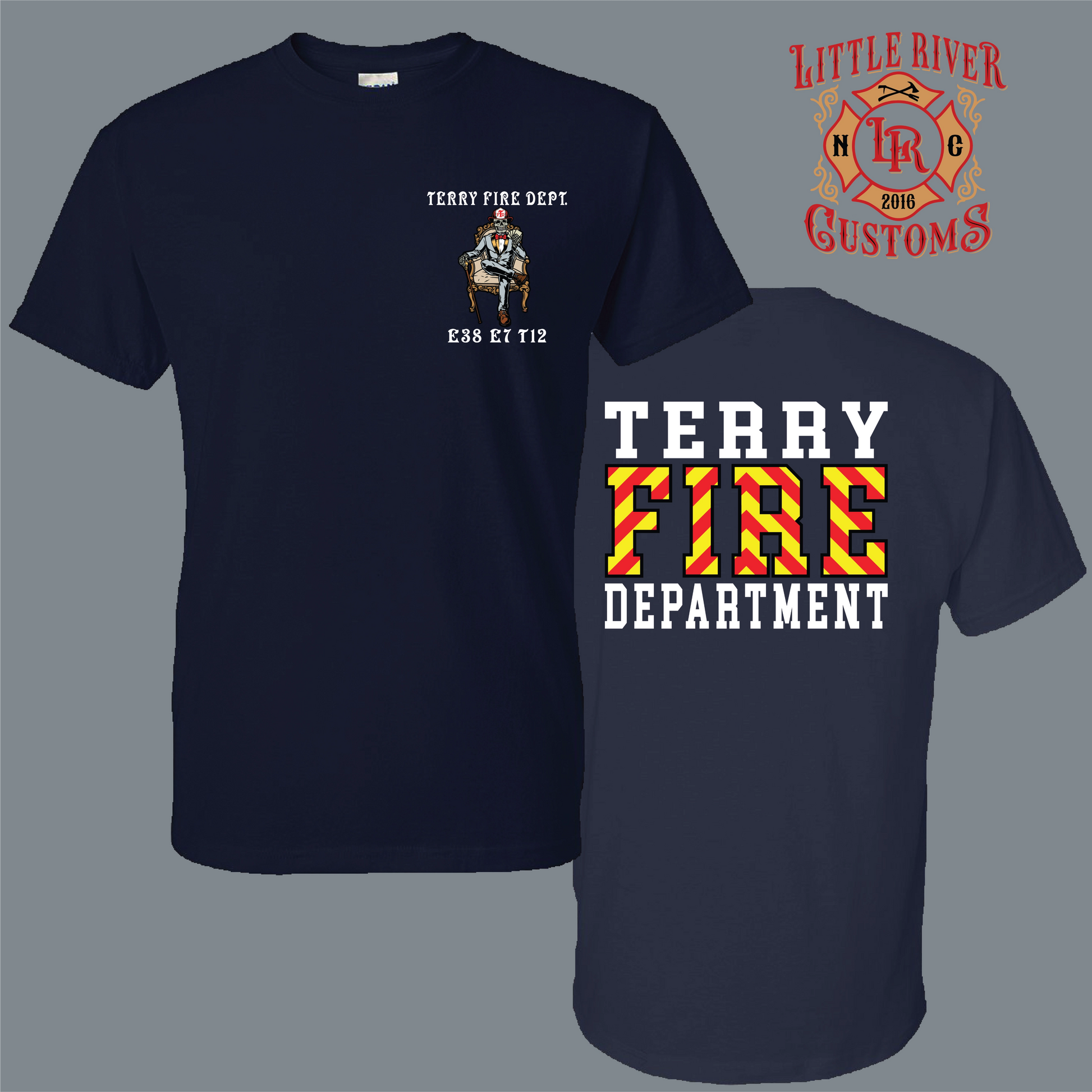 Terry Fire Department firefighter shirt design