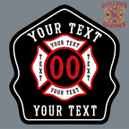 Maltese Cross helmet shield text center layout preview