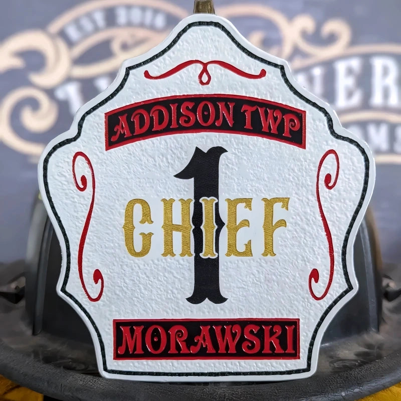 The Deuce firefighter helmet shield for fire departments